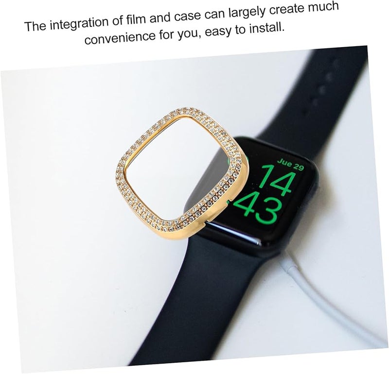 Balacoo Watch Frame Case Compatible With Sense Protective Cover Dual Row Rhinestones Easy Installation - Image 5